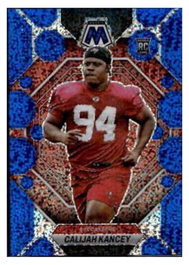 2023 Panini Mosaic Base Set Calijah Kancey Blue Sparkle #293 card