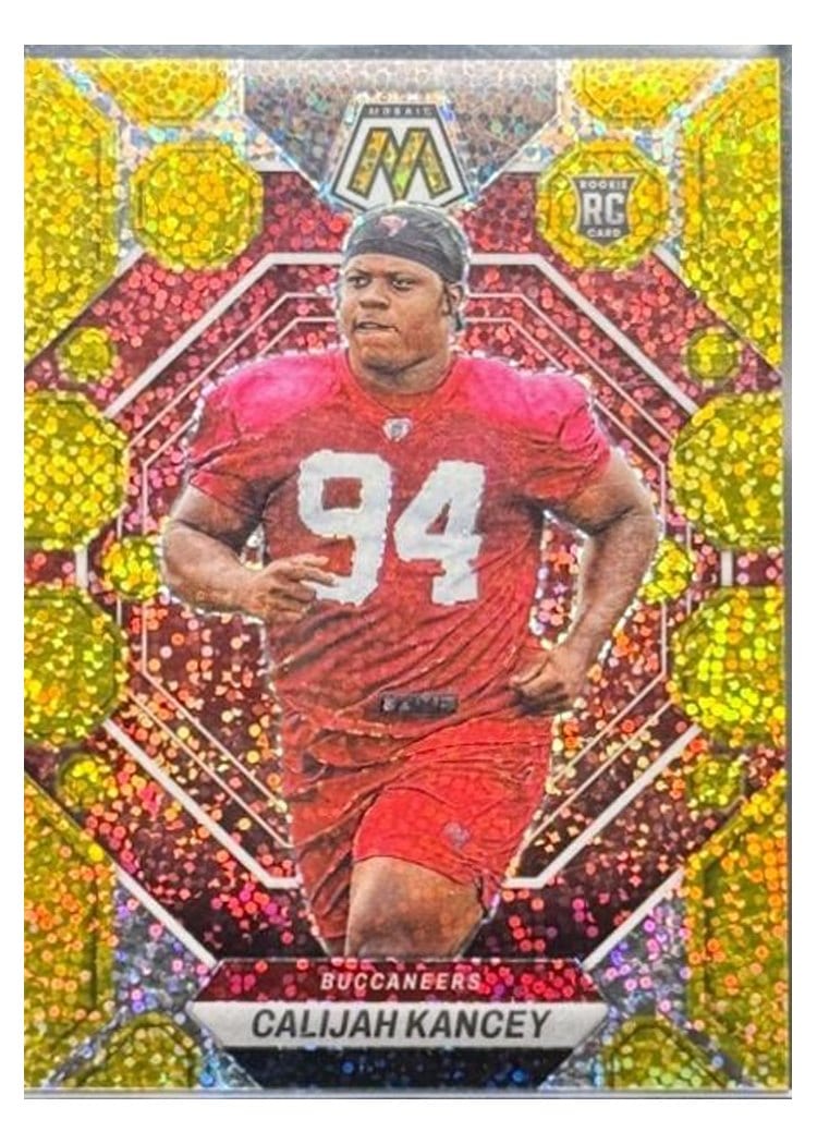 2023 Panini Mosaic Base Set Calijah Kancey Gold Sparkle #293 card