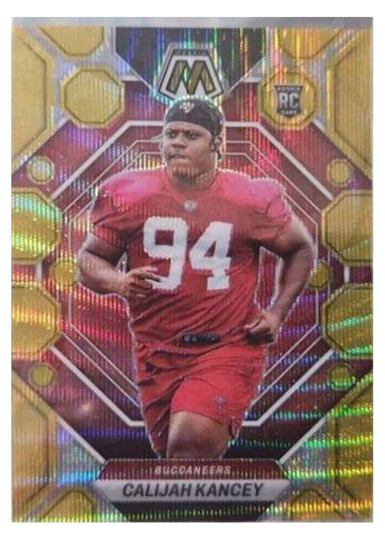 2023 Panini Mosaic Base Set Calijah Kancey Gold Wave #293 card