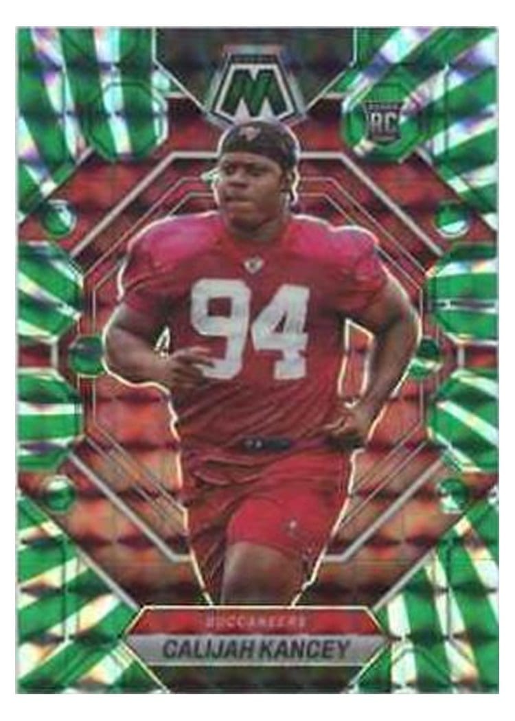 2023 Panini Mosaic Base Set Calijah Kancey Green Swirl #293 card