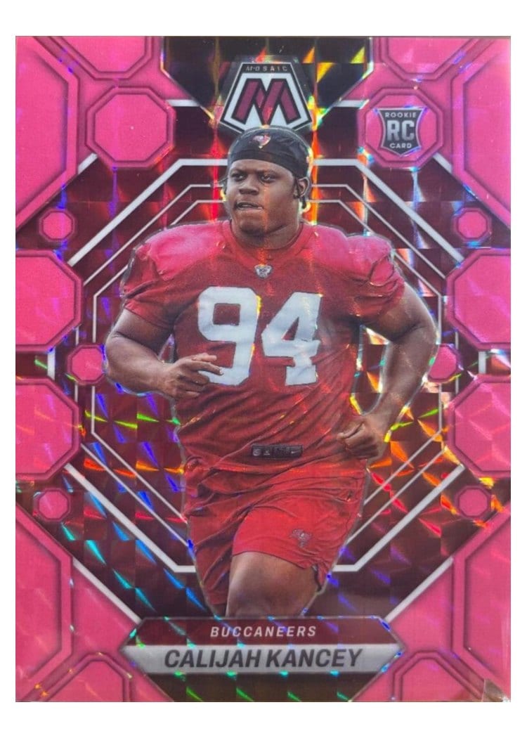 2023 Panini Mosaic Base Set Calijah Kancey Pink Fluorescent #293 card