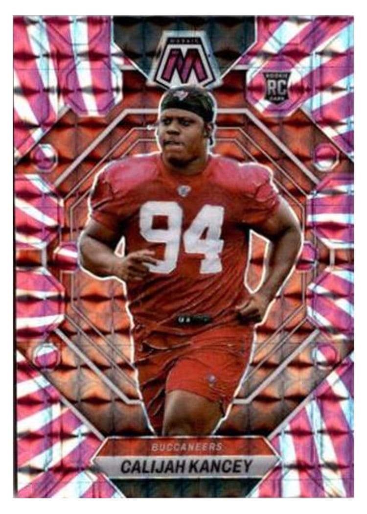 2023 Panini Mosaic Base Set Calijah Kancey Pink Swirl #293 card