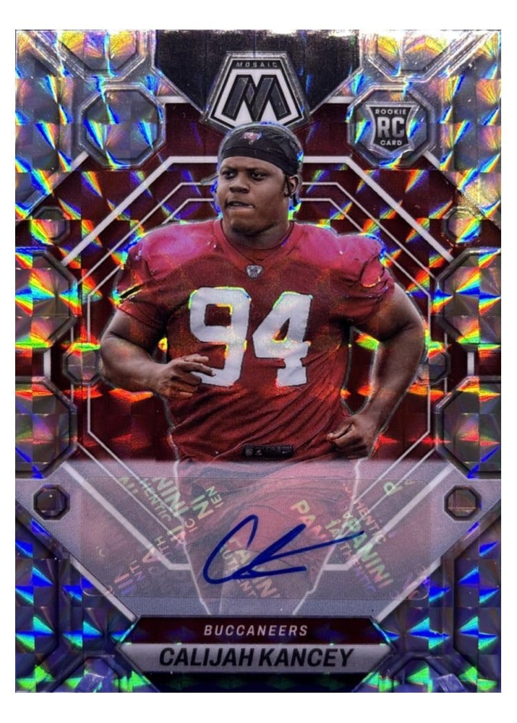 2023 Panini Mosaic Base Set Calijah Kancey Autograph #293 card