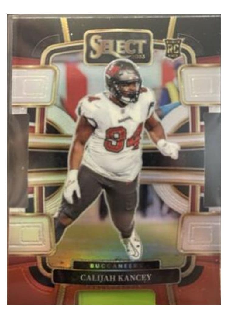 2023 Panini Select Base Set Calijah Kancey Black Red Prizm Die-Cut #93 card