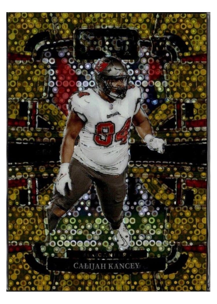 2023 Panini Select Base Set Calijah Kancey Disco Gold Prizm #93 card
