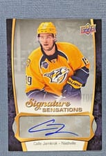 2021-22 Upper Deck Ovation Standing Ovation Signatures Calle Jarnkrok #SOS-CJ card