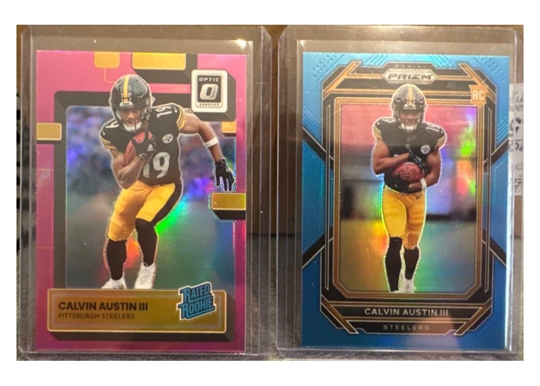 2022 Panini Prizm Base Set Calvin Austin III #338 card