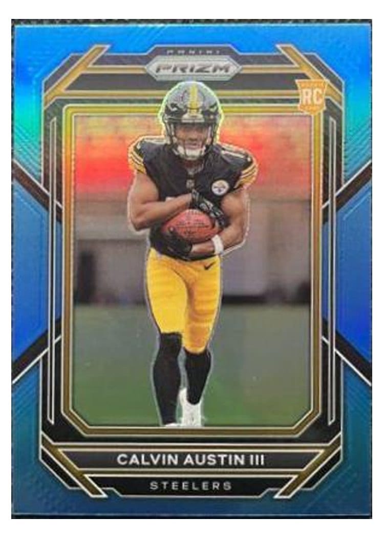 2022 Panini Prizm Base Set Calvin Austin III Light Blue #338 card