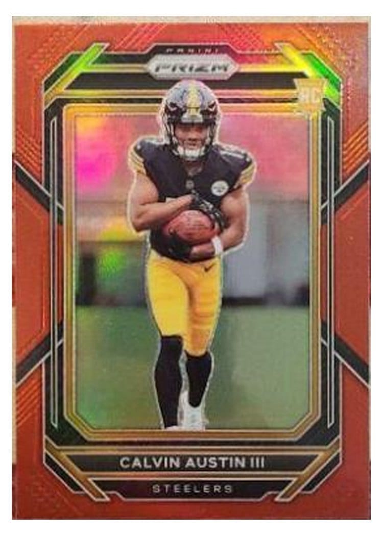 2022 Panini Prizm Base Set Calvin Austin III #338 card