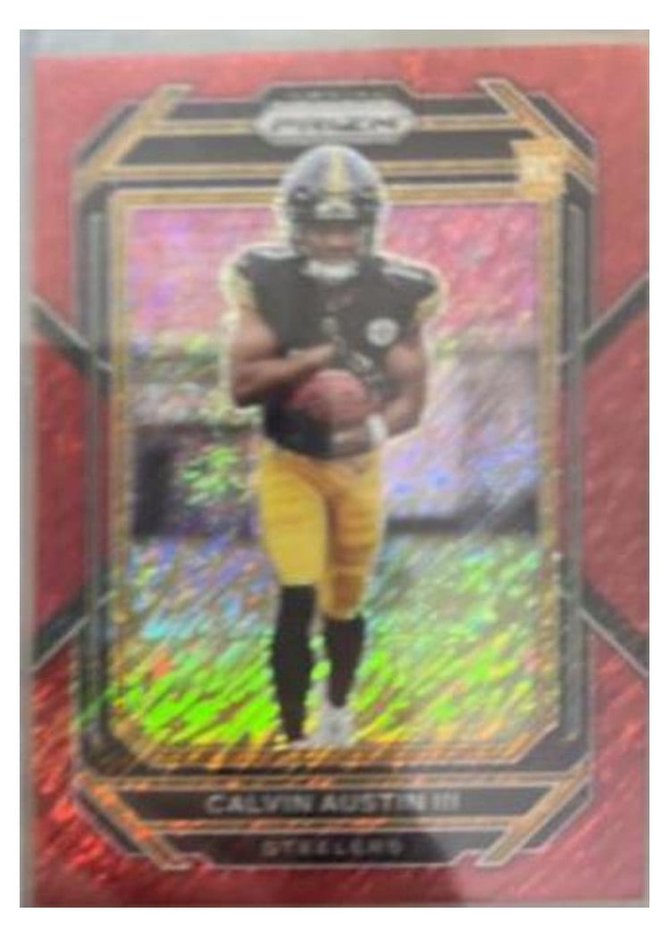 2022 Panini Prizm Base Set Calvin Austin III #338 card
