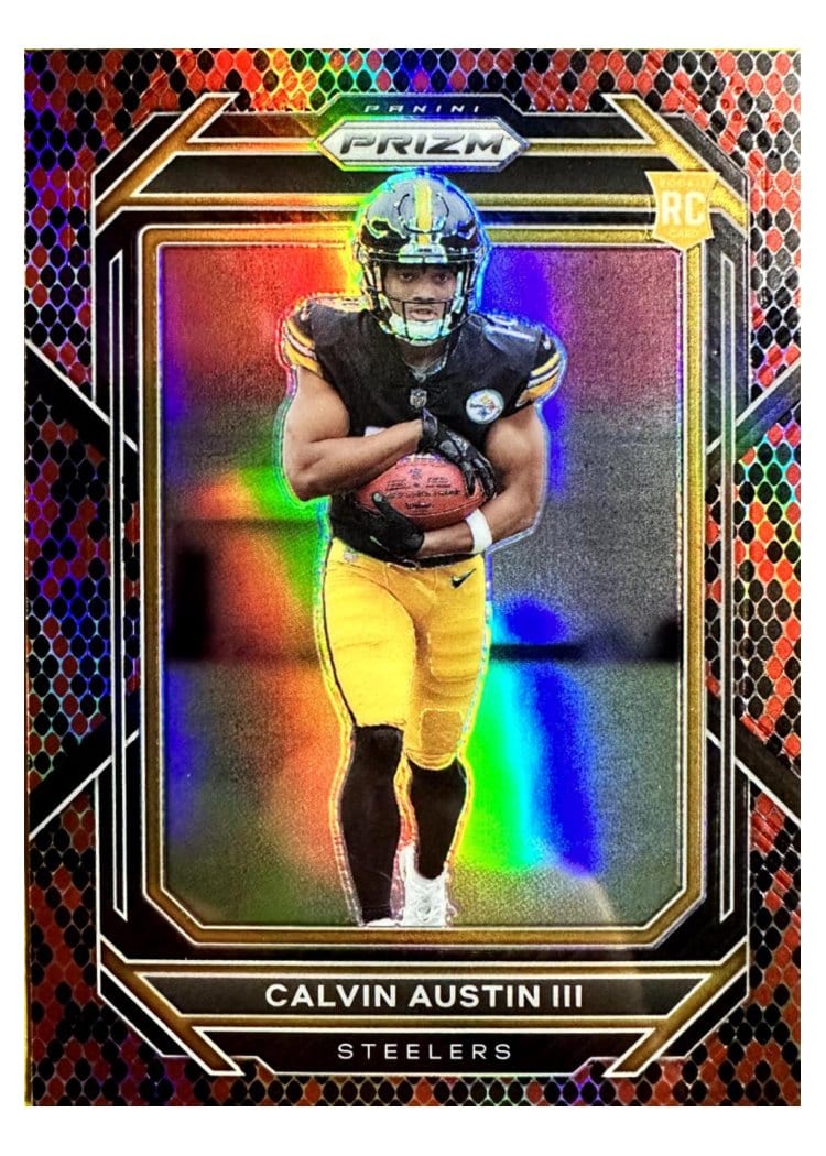 2022 Panini Prizm Base Set Calvin Austin III #338 card