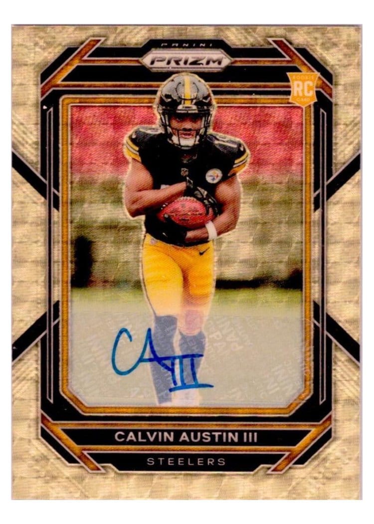2022 Panini Prizm Base Set Calvin Austin III #338 card