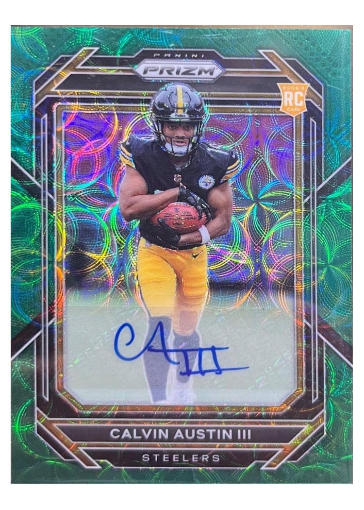 2022 Panini Prizm Base Set Calvin Austin III #338 card