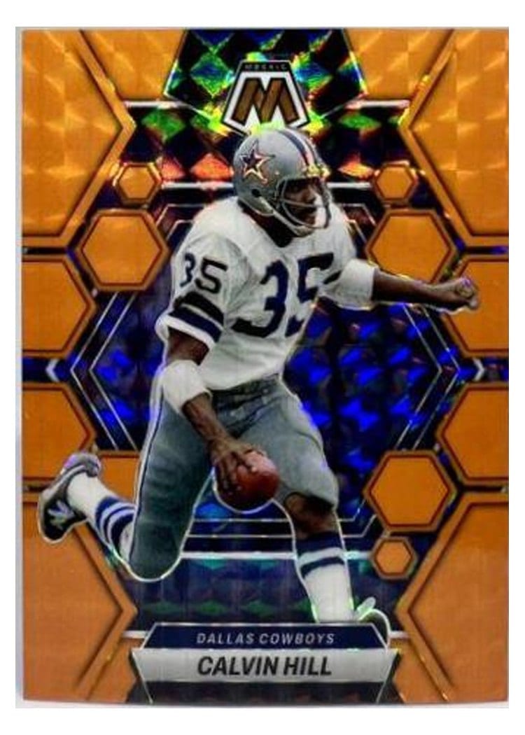 2023 Panini Mosaic Base Set Calvin Hill Orange Fluorescent #61 card