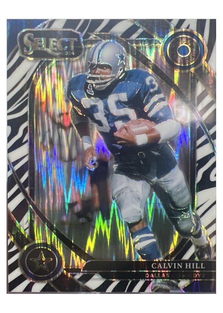 2024 Panini Select Base Set Calvin Hill Zebra Prizm #215 card