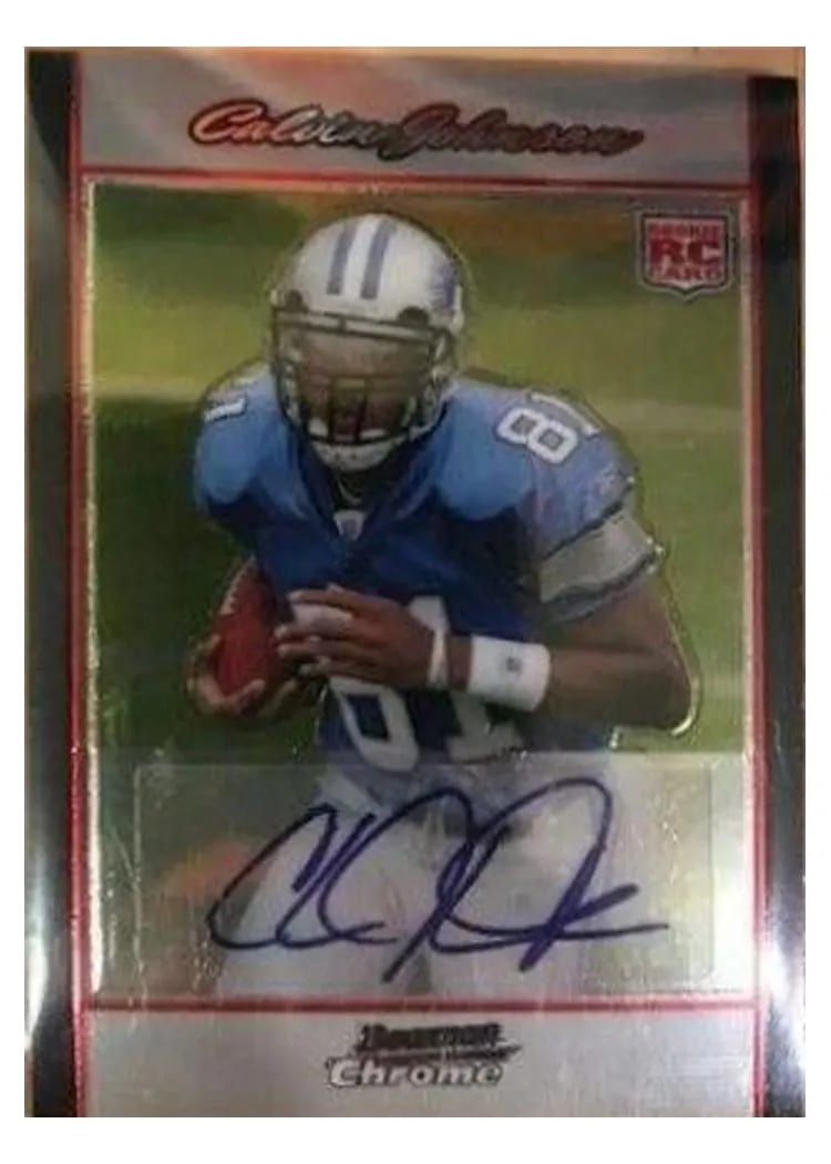 2007 Bowman Chrome Calvin Johnson #BC75 card