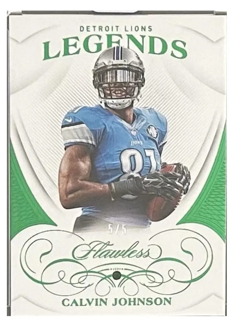 2019 Panini Flawless Base Ruby Calvin Johnson #82 card