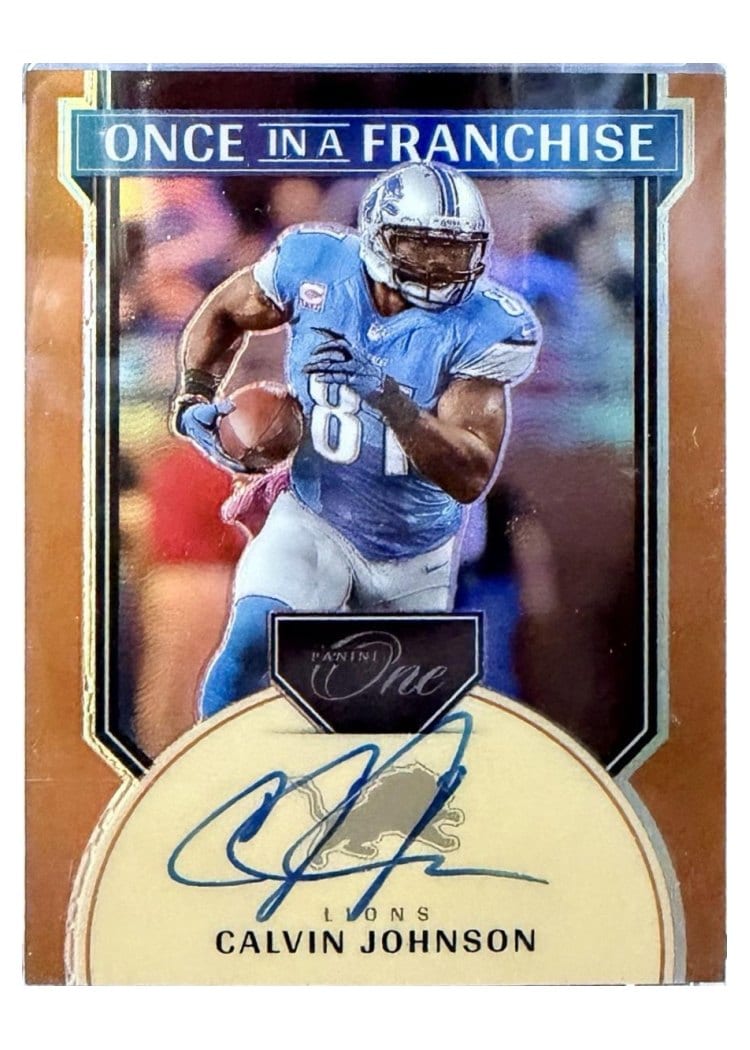 2024 Panini One Once in a Franchise Autographs Calvin Johnson #359 card