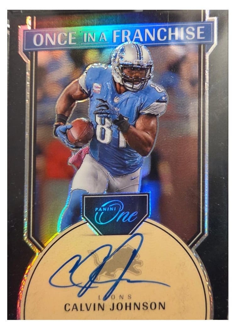 2024 Panini One Once in a Franchise Autographs Calvin Johnson #359 card