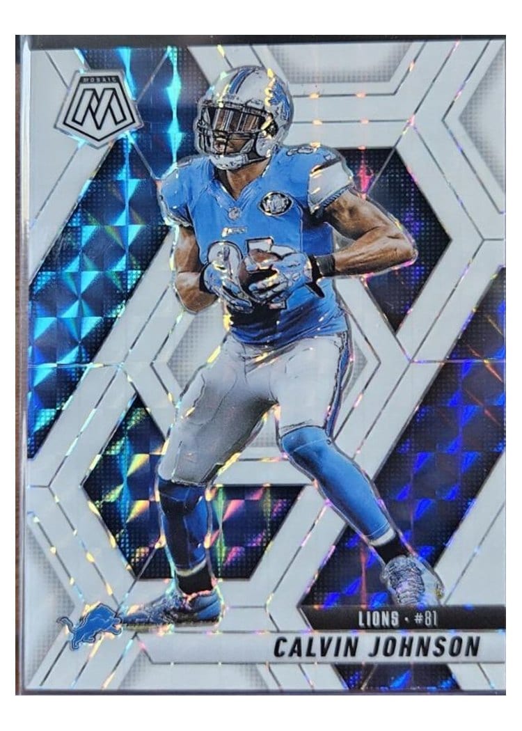 2025 Panini Mosaic Base Set Calvin Johnson #90 card