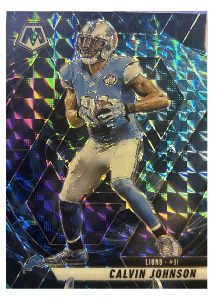 2025 Panini Mosaic Base Set Calvin Johnson #90 card
