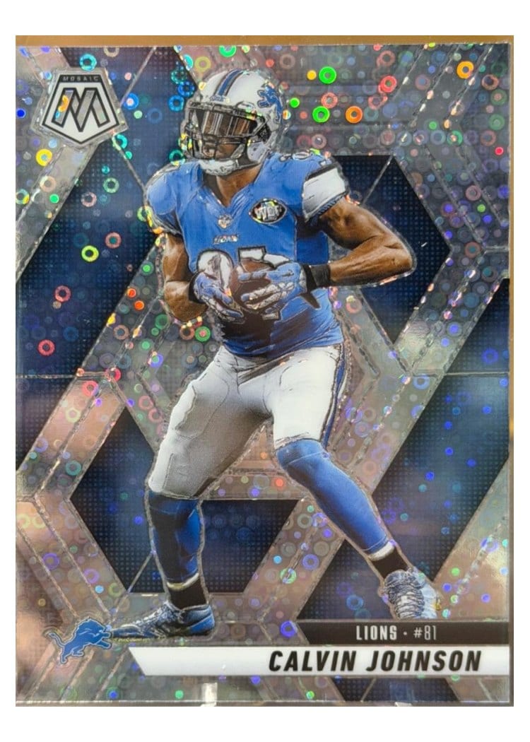 2025 Panini Mosaic Base Set Calvin Johnson #90 card