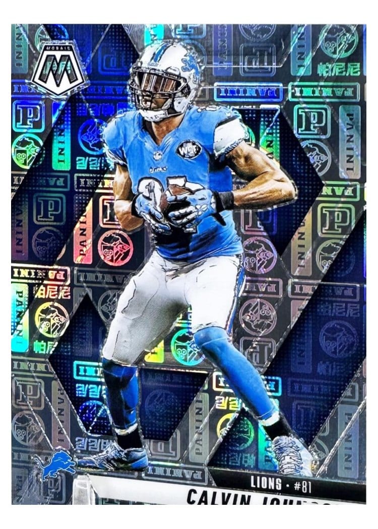 2025 Panini Mosaic Base Set Calvin Johnson #90 card