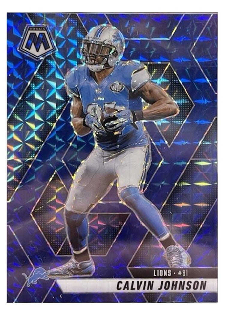 2025 Panini Mosaic Base Set Calvin Johnson #90 card