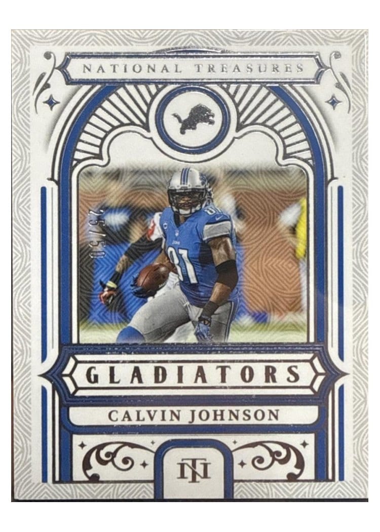 2025 Panini National Treasures Gladiators Calvin Johnson #20 card