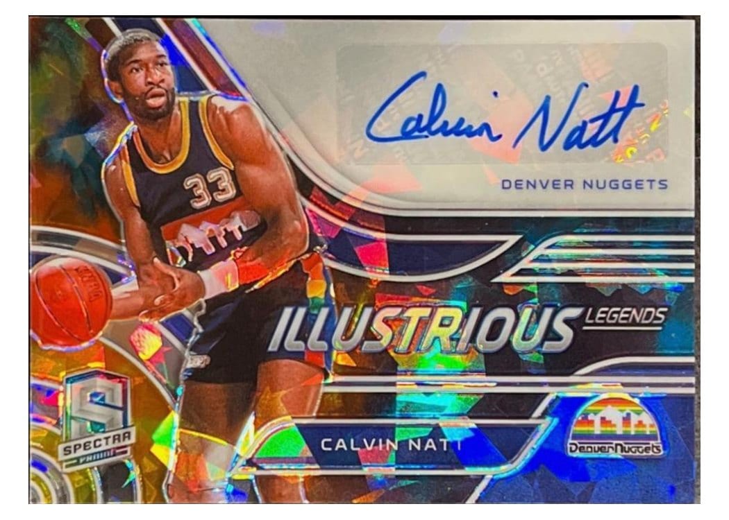 2020-21 Panini Spectra Illustrious Legends Signatures Calvin Natt #IL-CNA card