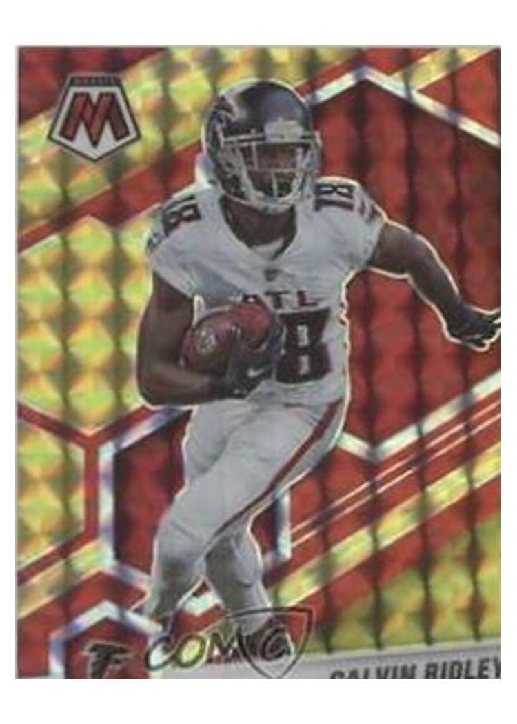 2021 Panini Mosaic Base Set Calvin Ridley Choice Fusion Red & Yellow #16 card