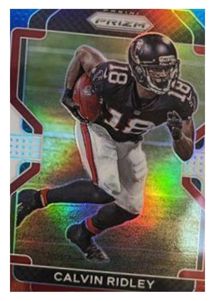 2021 Panini Prizm Base Set Calvin Ridley Red White and Blue Prizm #322 card