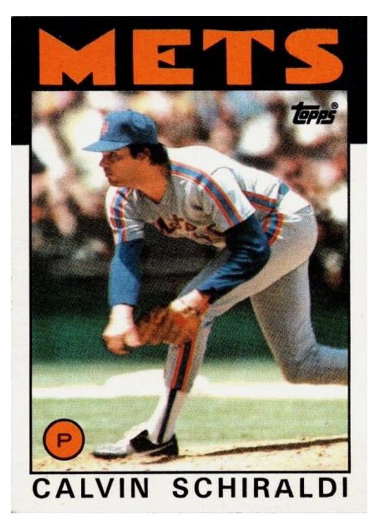 1986 Topps Calvin Schiraldi #210 card