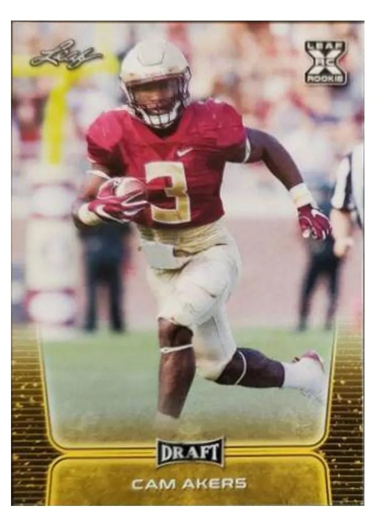 2020 Leaf Draft Cam Akers #22 card