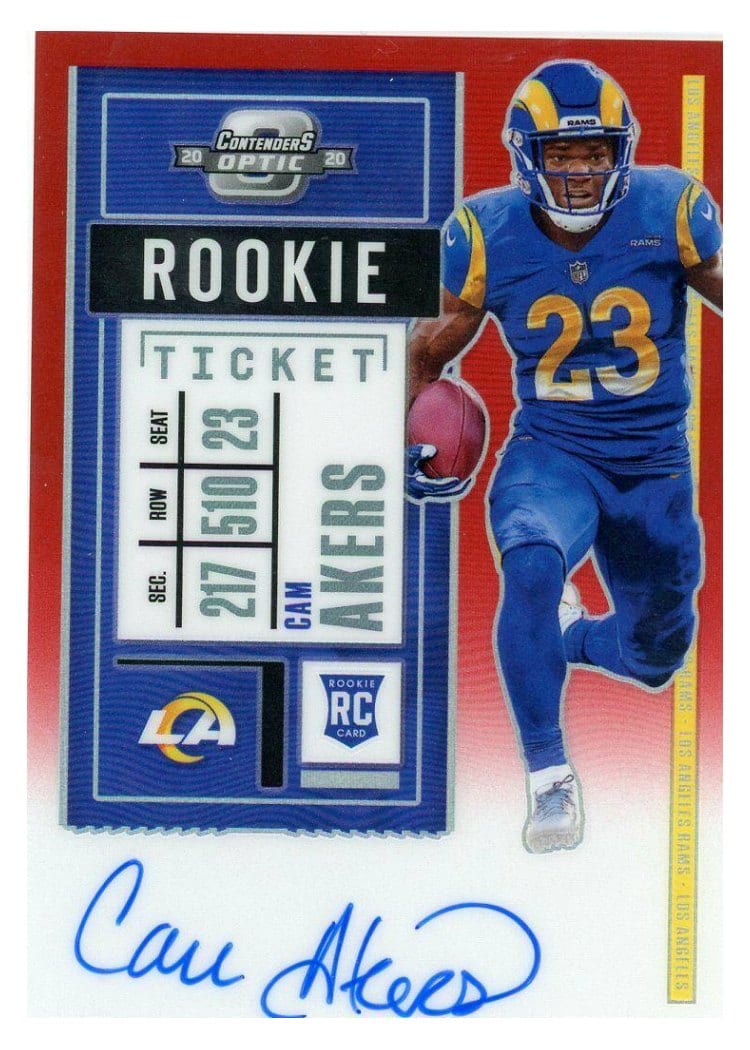2020 Panini Contenders Optic Base Set Cam Akers #121 card