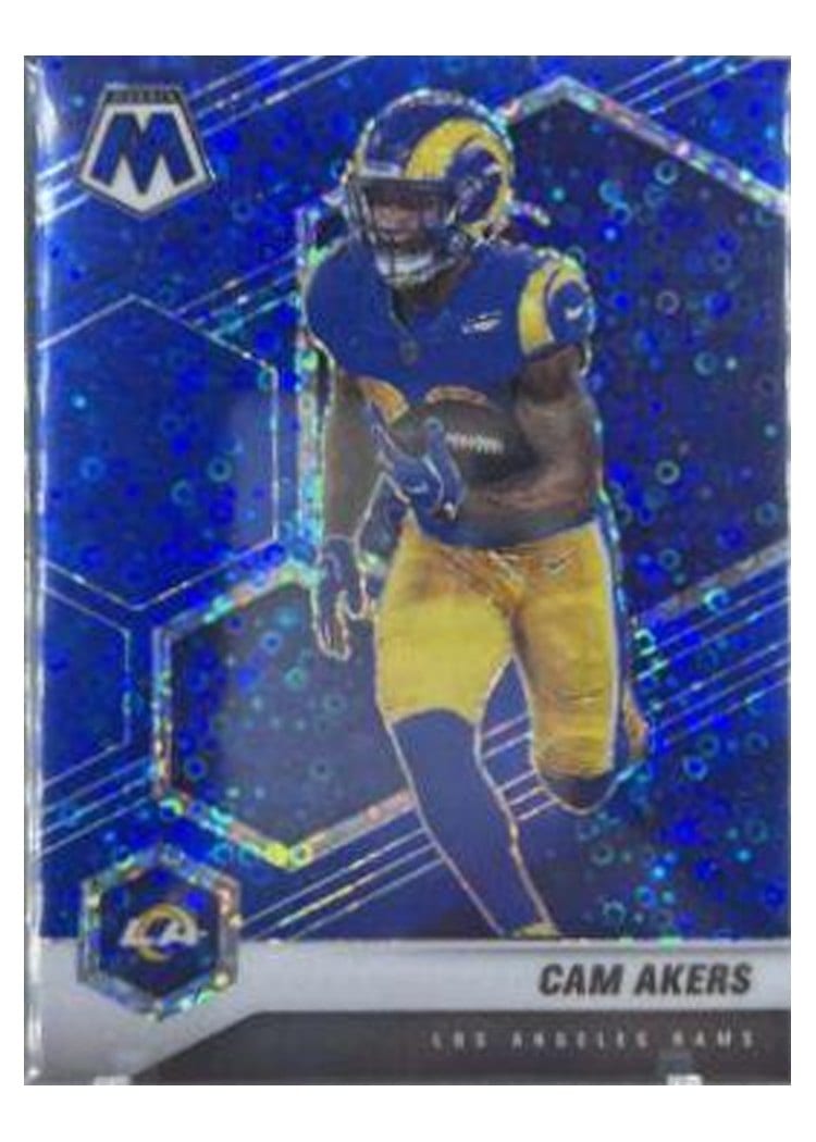 2021 Panini Mosaic Base Set Cam Akers No Huddle Blue Mosaic #119 card