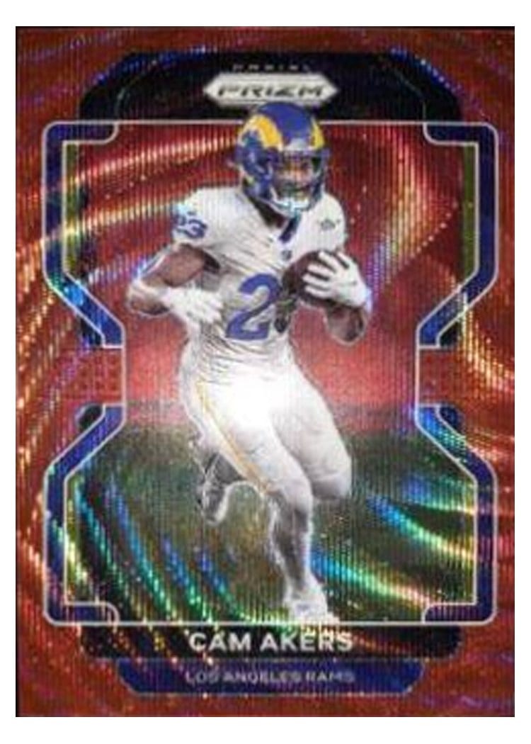 2021 Panini Prizm Base Set Cam Akers Red Wave Prizm #68 card