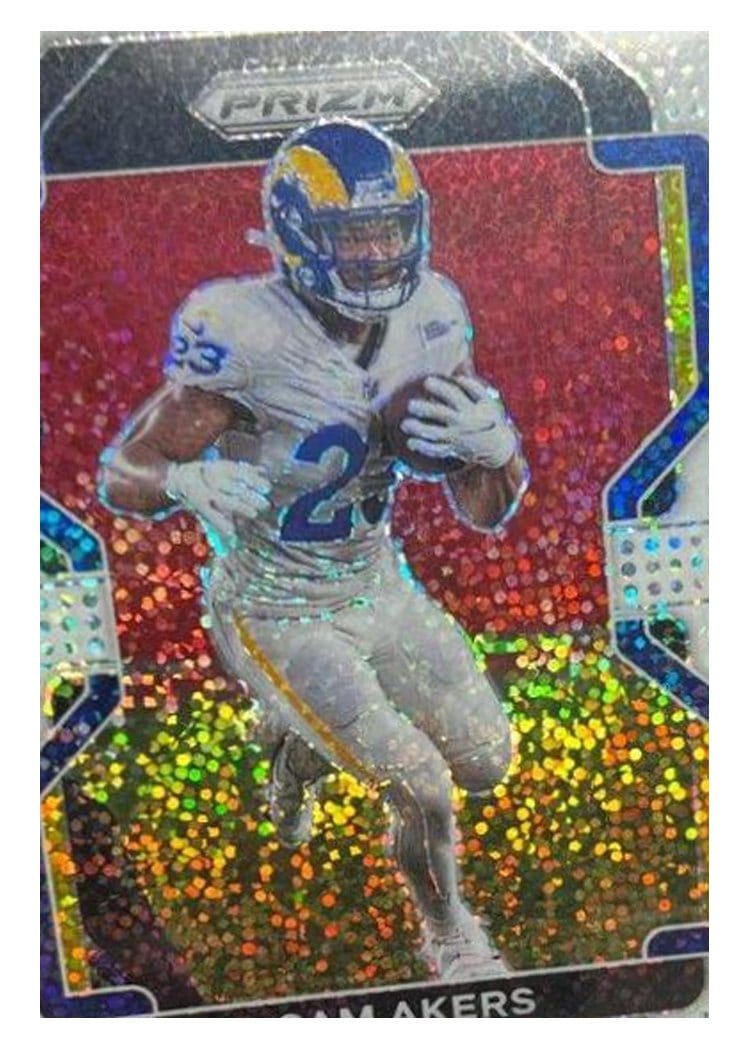 2021 Panini Prizm Base Set Cam Akers White Sparkle Prizm #68 card