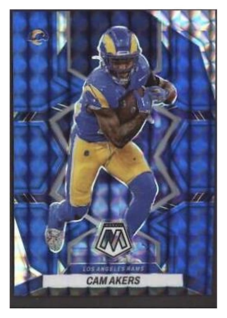 2022 Panini Mosaic Base Set Cam Akers Blue #109 card