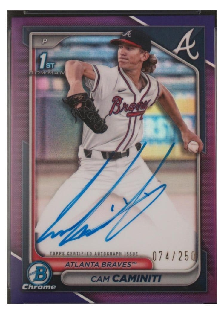 2024 Bowman Draft Chrome Prospect Autographs Cam Caminiti #CPA-CC card