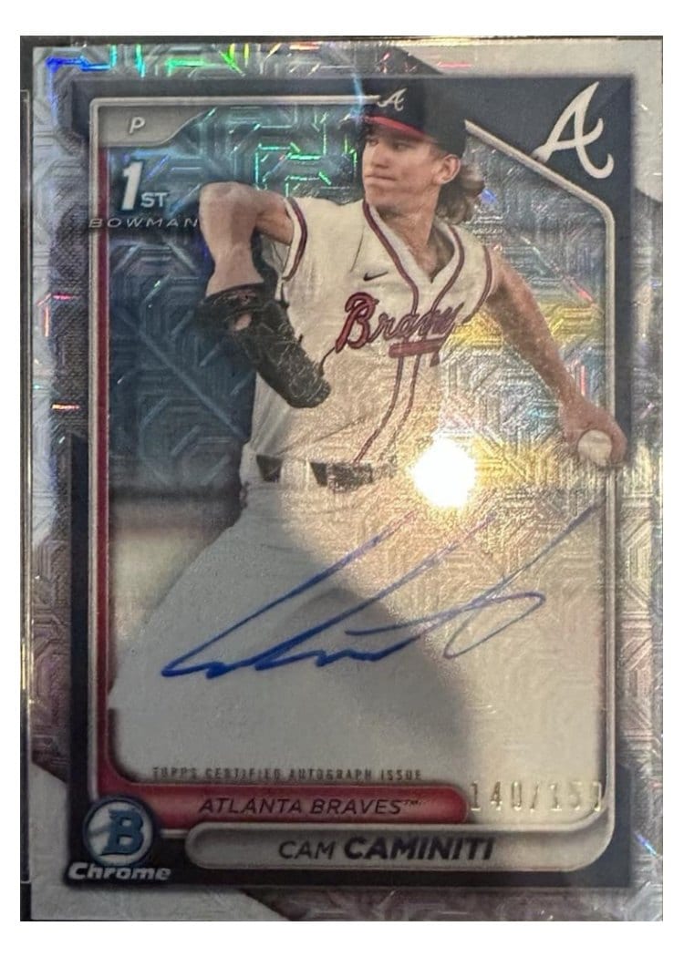 2024 Bowman Draft Chrome Prospect Autographs Cam Caminiti #CPA-CC card
