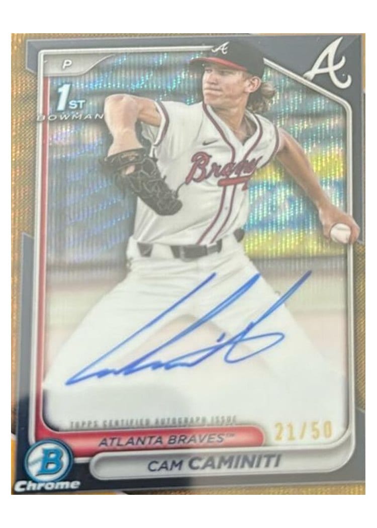 2024 Bowman Draft Chrome Prospect Autographs Cam Caminiti #CPA-CC card