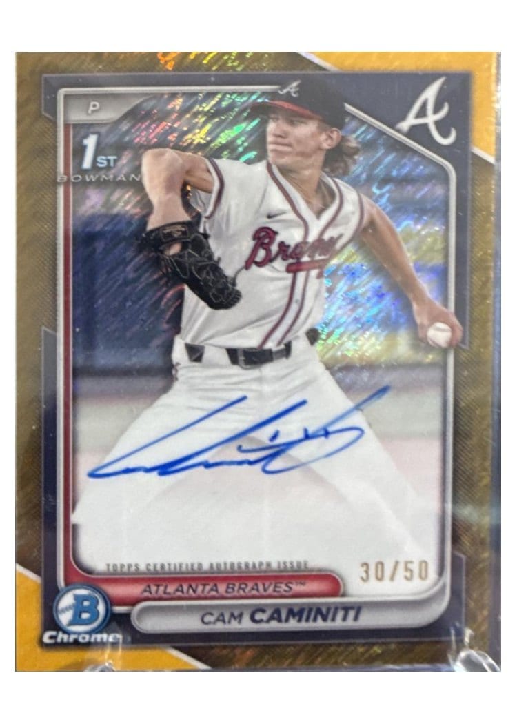 2024 Bowman Draft Chrome Prospect Autographs Cam Caminiti #CPA-CC card