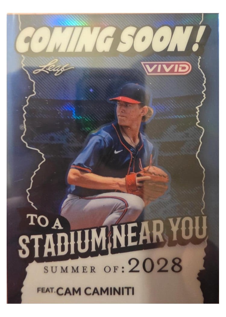 2025 Leaf Vivid Baseball Coming Soon! To A Stadium Near You Cam Caminiti #CB-4 card
