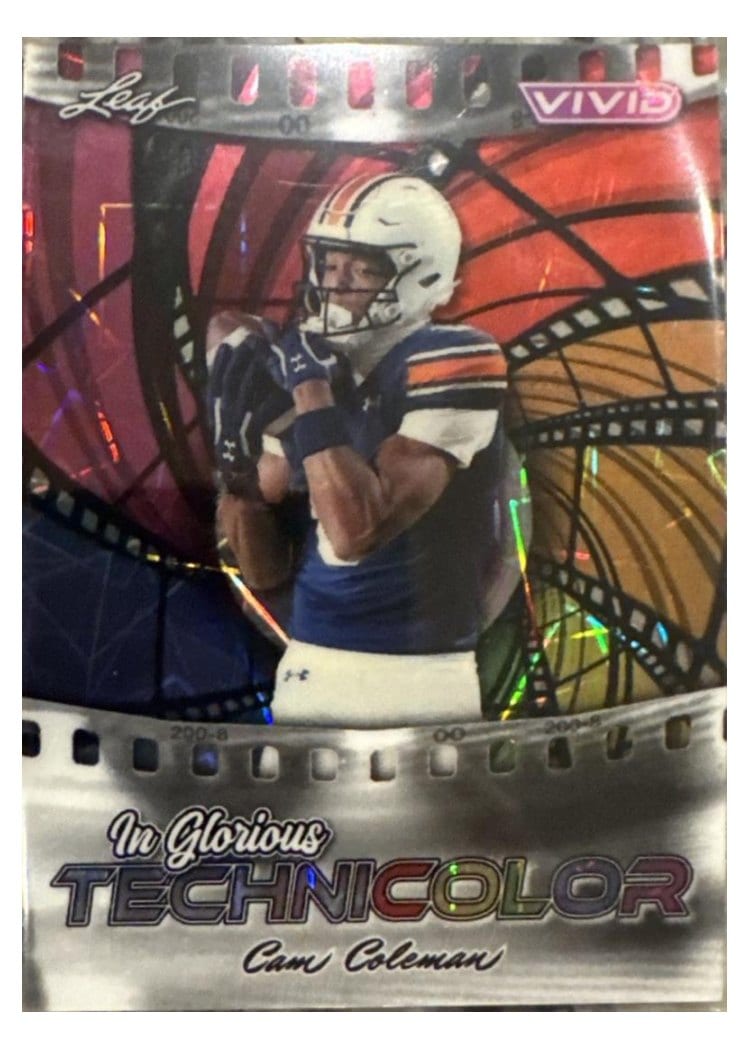 2025 Leaf Vivid In Glorious Technicolor Cam Coleman #GB-11 card
