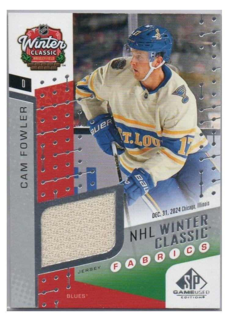 2025-26 SP Game Used 2025 Winter Classic Fabrics Cam Fowler #WCF-16 card