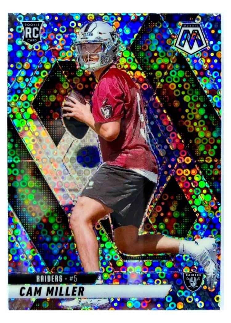 2025 Panini Mosaic Base Set Cam Miller No Huddle Silver #342 card