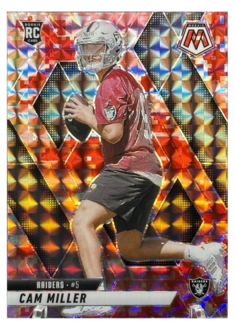 2025 Panini Mosaic Base Set Cam Miller Camo Red #342 card