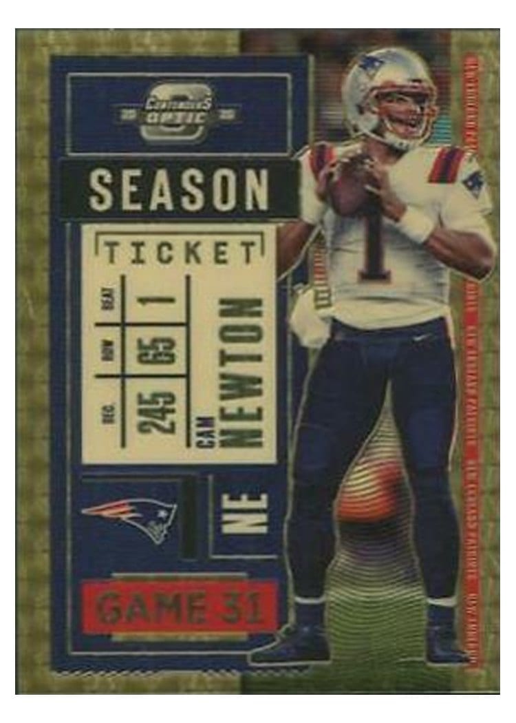 2020 Panini Contenders Optic Base Set Cam Newton #39 card