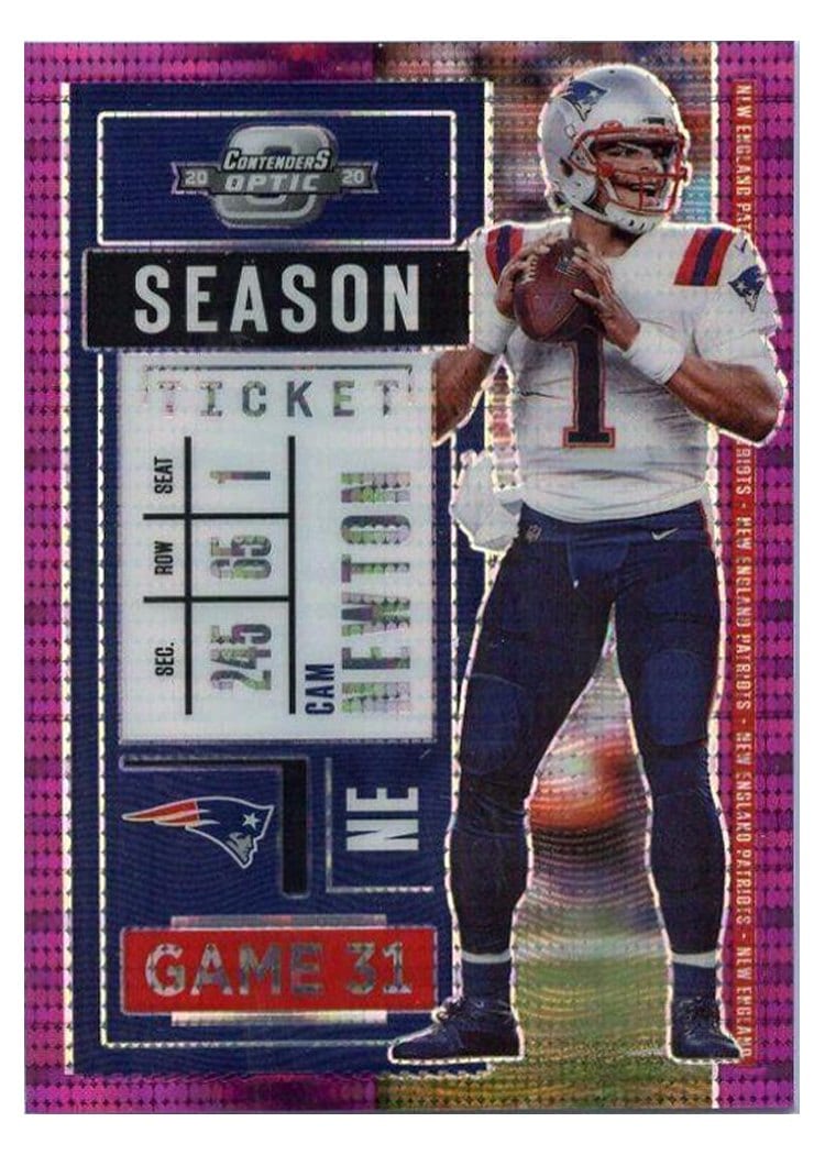 2020 Panini Contenders Optic Base Set Cam Newton #39 card